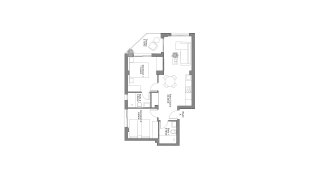 Apartment floor plan, 2 bedrooms in ROYAL STAR No. 5